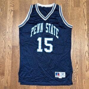 Vintage 90s Russell Penn State Nittany Lions 15 USA Basketball Jersey Mens 48